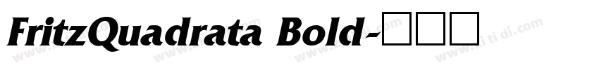 FritzQuadrata Bold字体转换